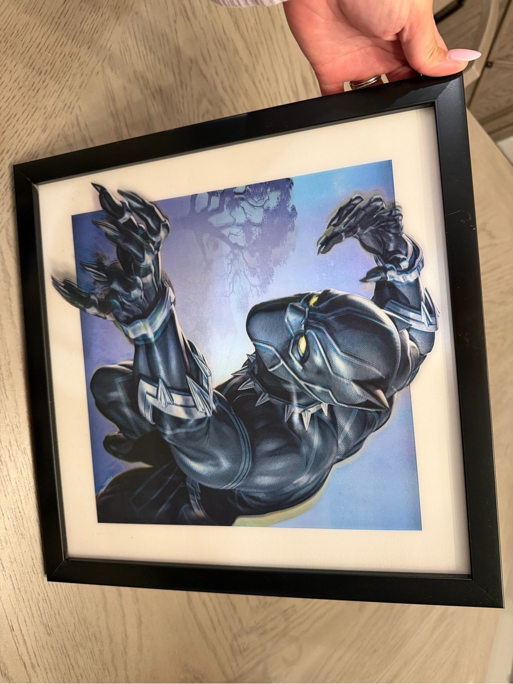 Open Road Brands Black and Blue Black Panther Wall Art